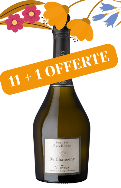 11+1 OFFERTE ! Vouvray De Chanceny Excellence demi-sec 2022