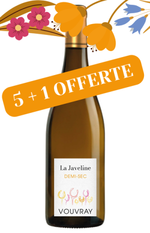 5+1 offerte ! Vouvray demi-sec La Javeline 2023